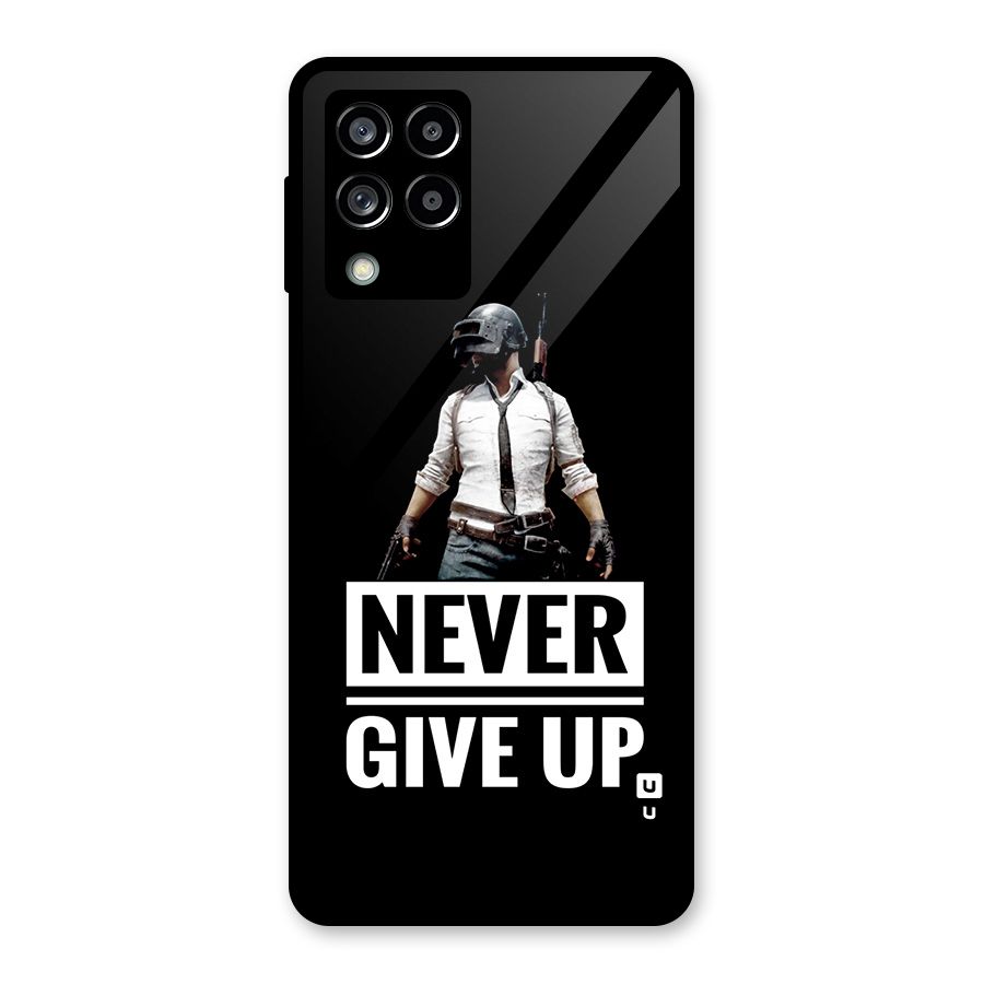 Never Giveup Glass Back Case for Galaxy M53 5G