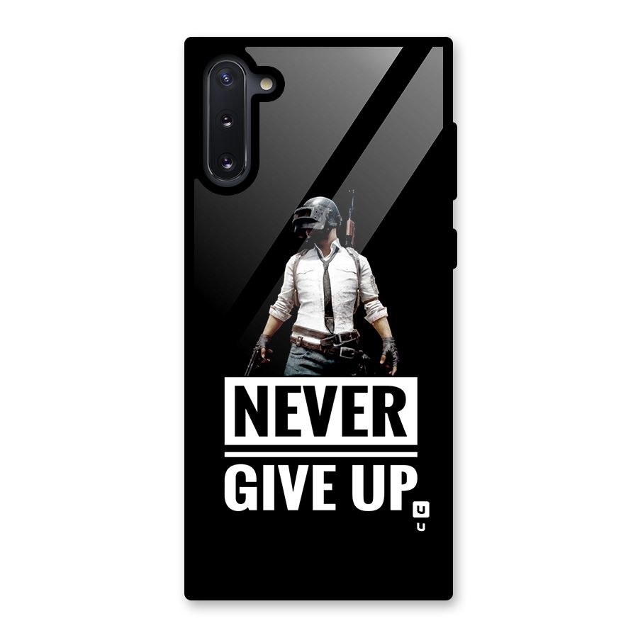 Never Giveup Glass Back Case for Galaxy Note 10