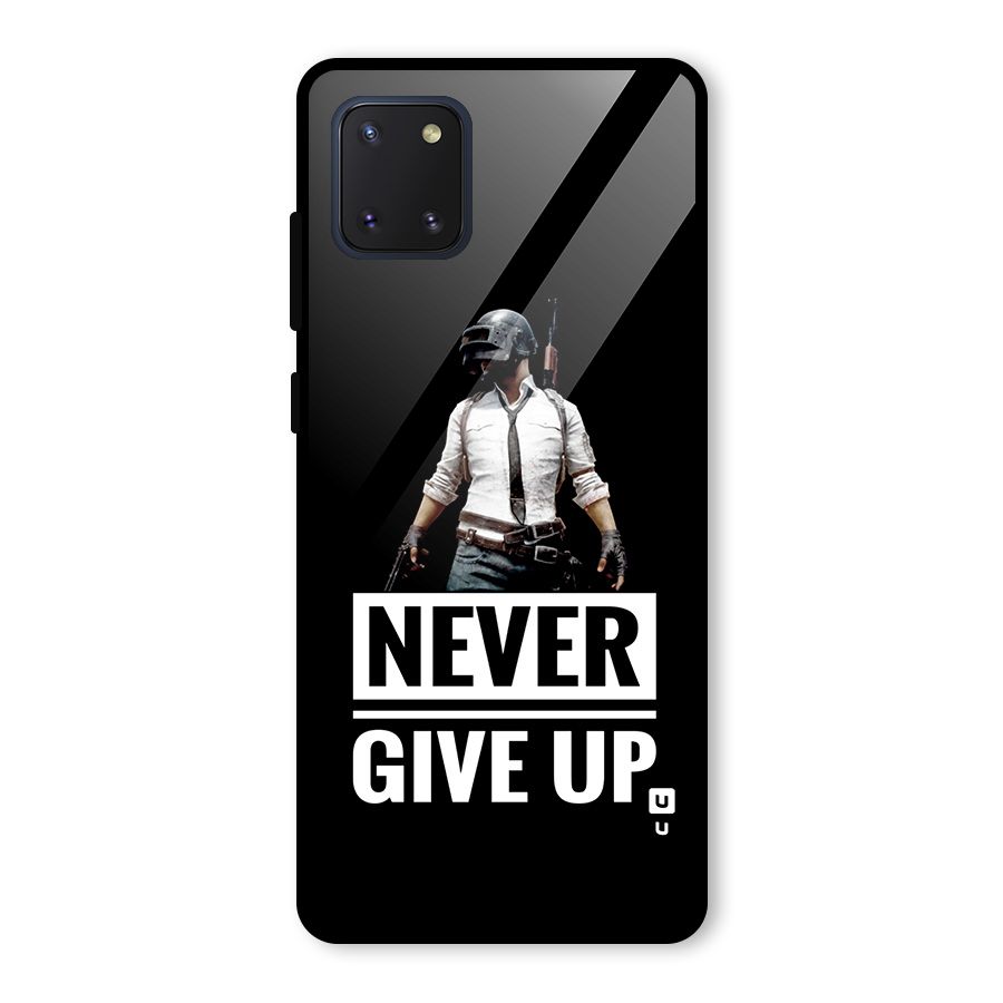 Never Giveup Glass Back Case for Galaxy Note 10 Lite
