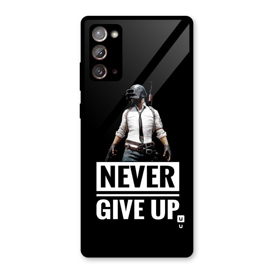 Never Giveup Glass Back Case for Galaxy Note 20