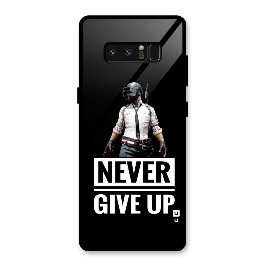 Never Giveup Glass Back Case for Galaxy Note 8
