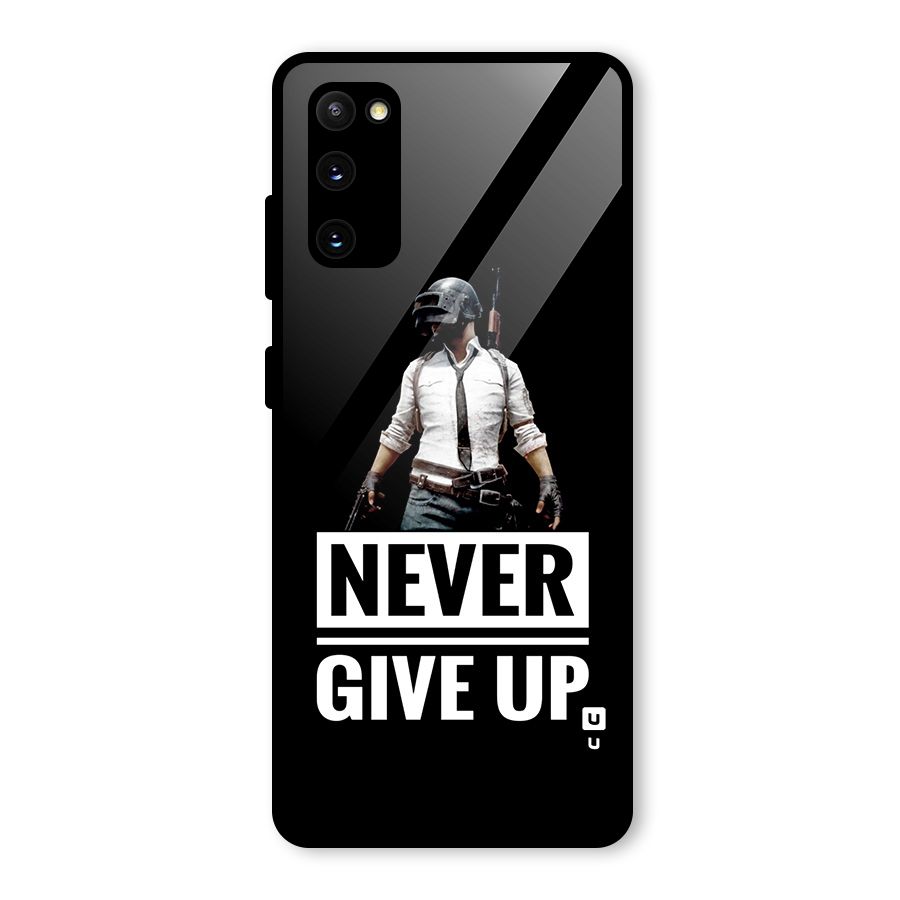 Never Giveup Glass Back Case for Galaxy S20 FE