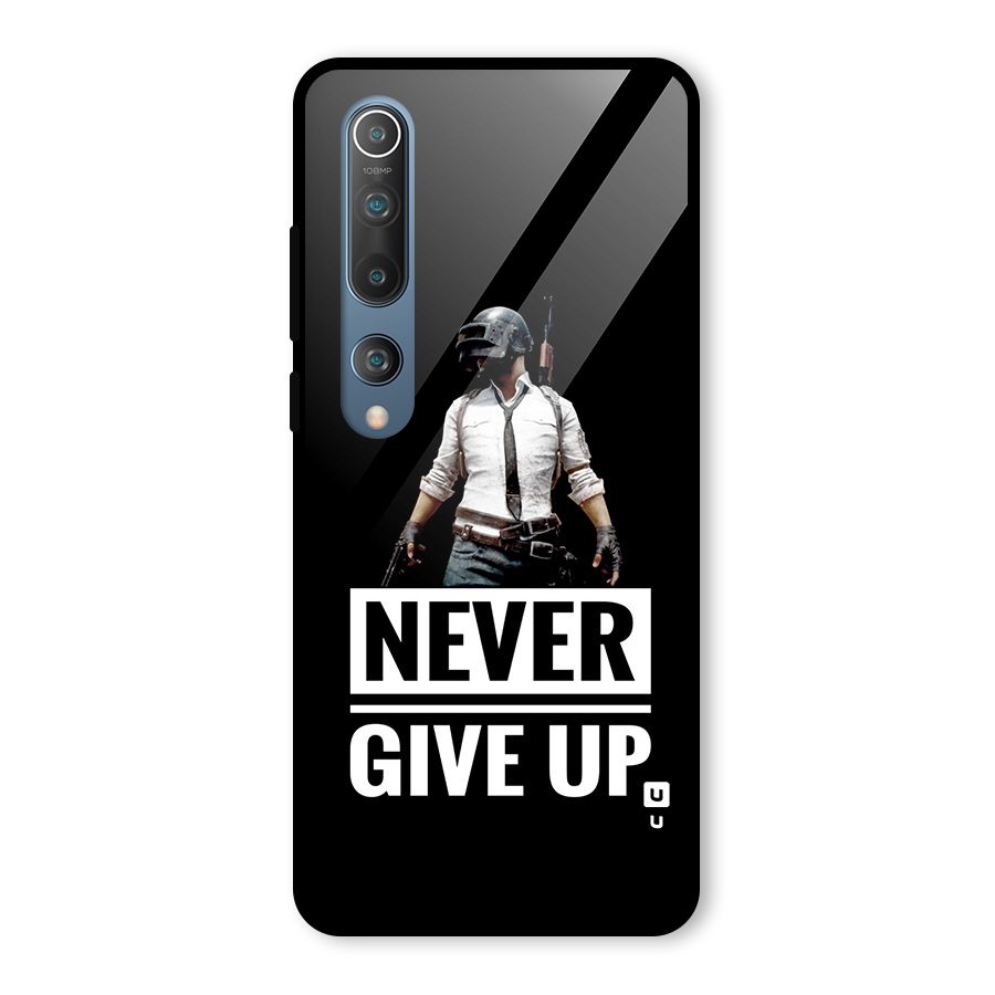 Never Giveup Glass Back Case for Mi 10