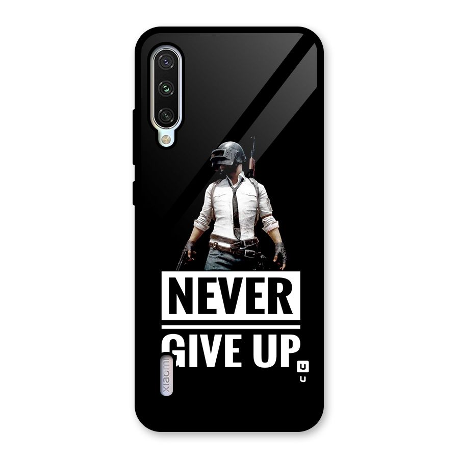 Never Giveup Glass Back Case for Mi A3