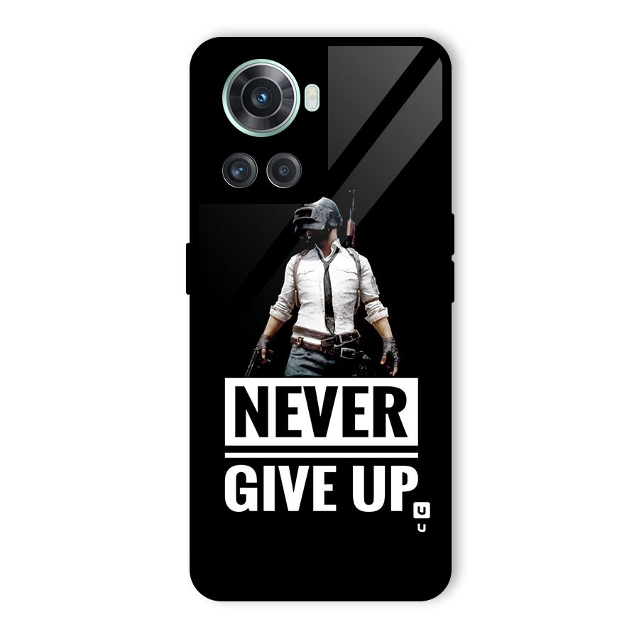 Never Giveup Glass Back Case for OnePlus 10R