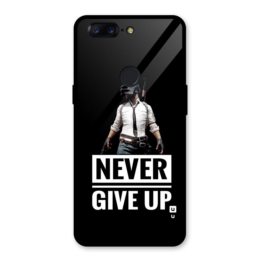 Never Giveup Glass Back Case for OnePlus 5T