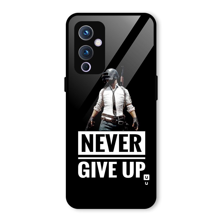 Never Giveup Glass Back Case for OnePlus 9