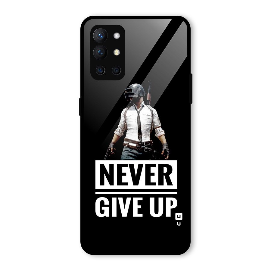 Never Giveup Glass Back Case for OnePlus 9R