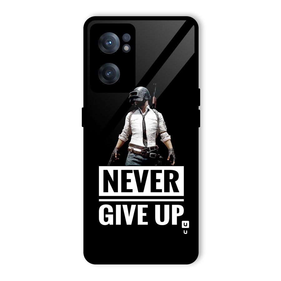 Never Giveup Glass Back Case for OnePlus Nord CE 2 5G
