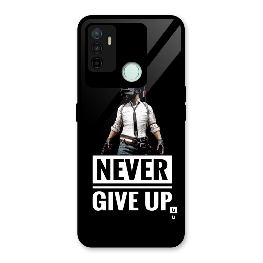 Never Giveup Glass Back Case for Oppo A53