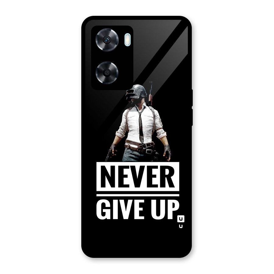 Never Giveup Glass Back Case for Oppo A77s