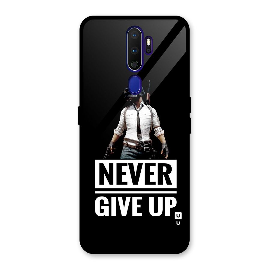 Never Giveup Glass Back Case for Oppo A9 (2020)