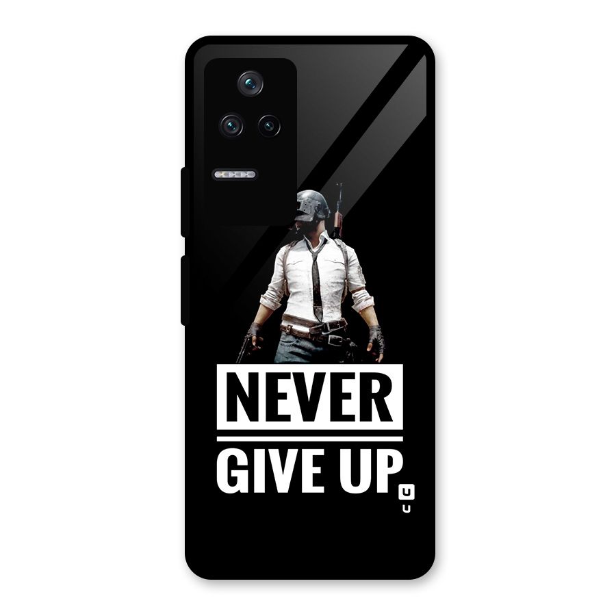 Never Giveup Glass Back Case for Poco F4 5G