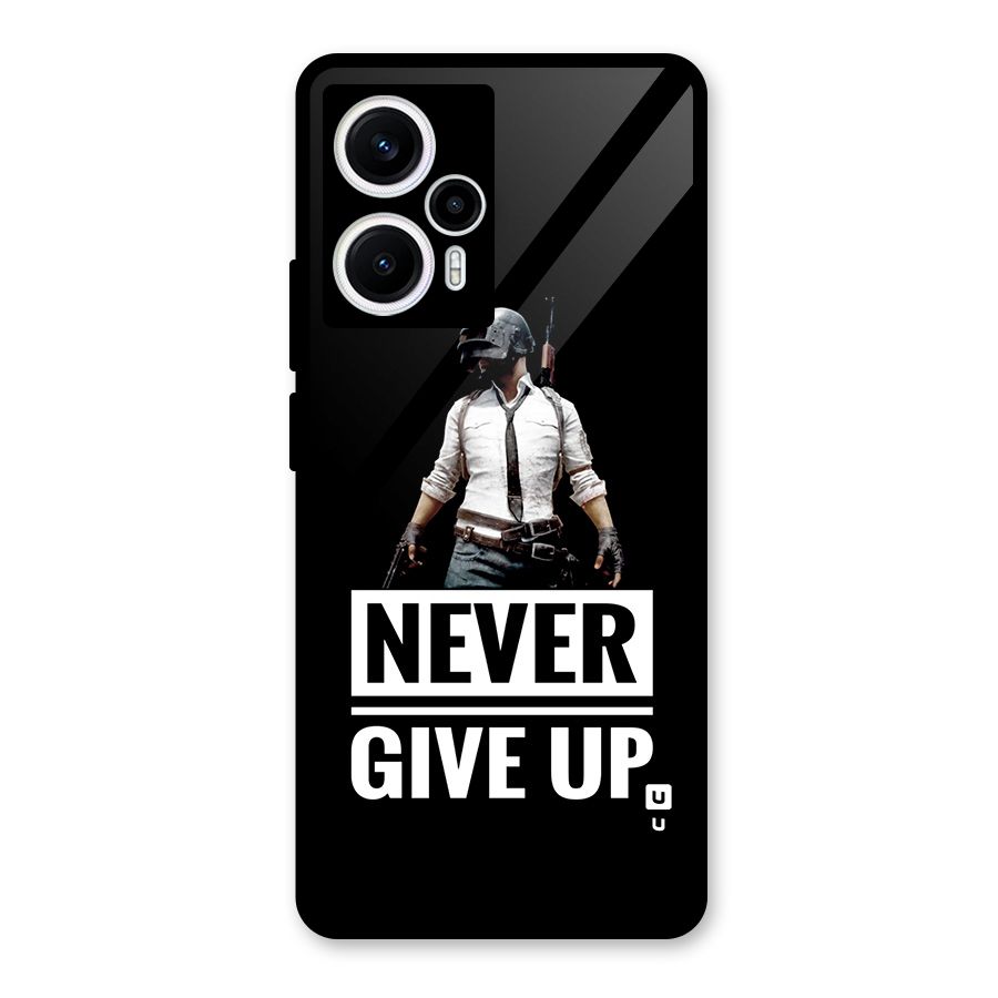 Never Giveup Glass Back Case for Poco F5