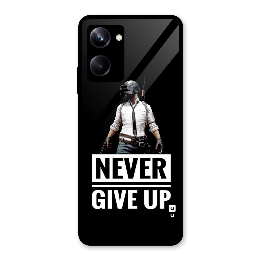 Never Giveup Glass Back Case for Realme 10 Pro