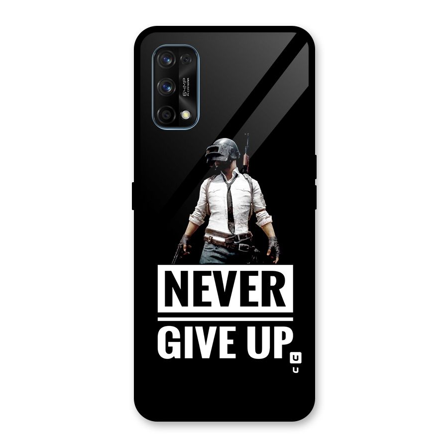 Never Giveup Glass Back Case for Realme 7 Pro