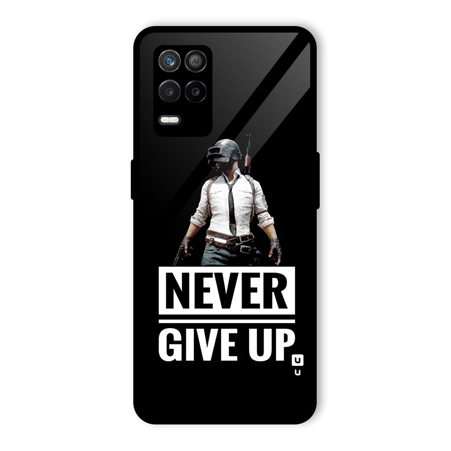 Never Giveup Glass Back Case for Realme 8 5G