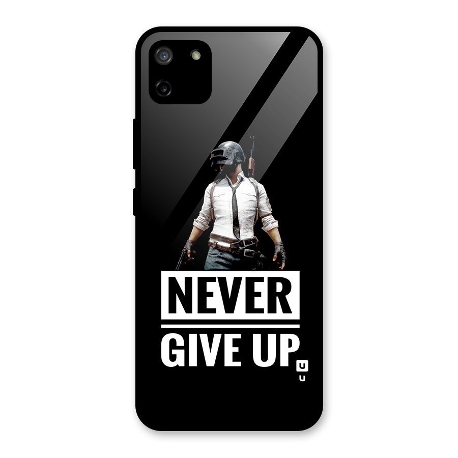Never Giveup Glass Back Case for Realme C11