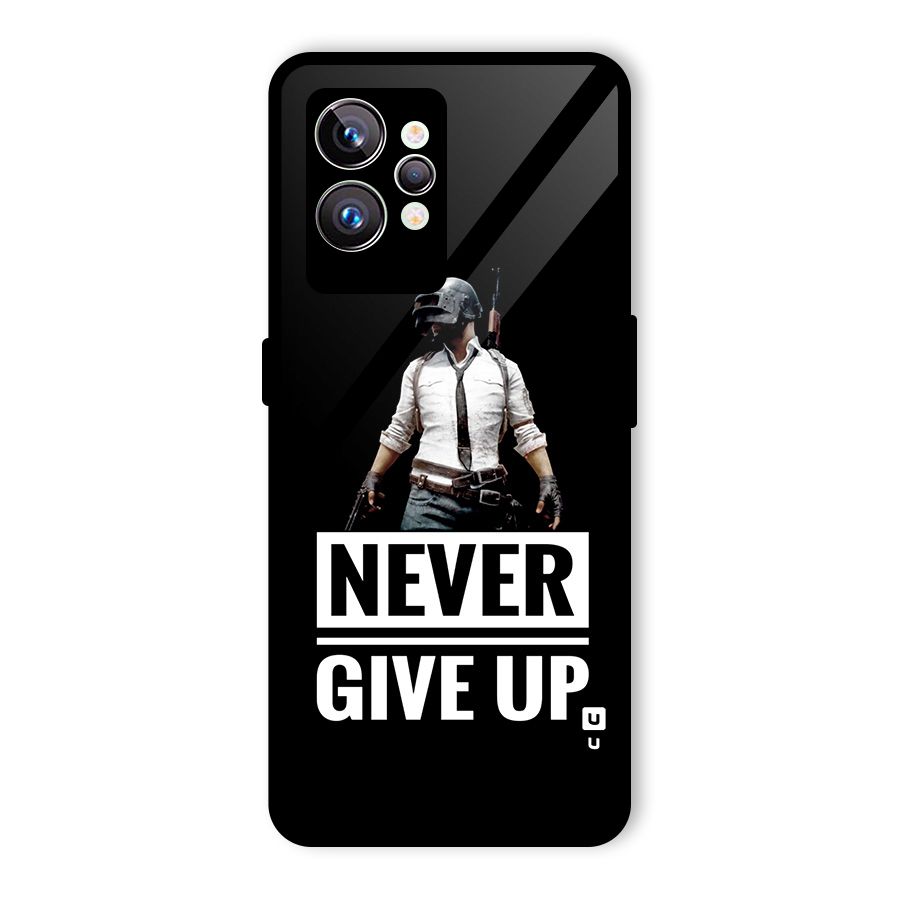 Never Giveup Glass Back Case for Realme GT2 Pro