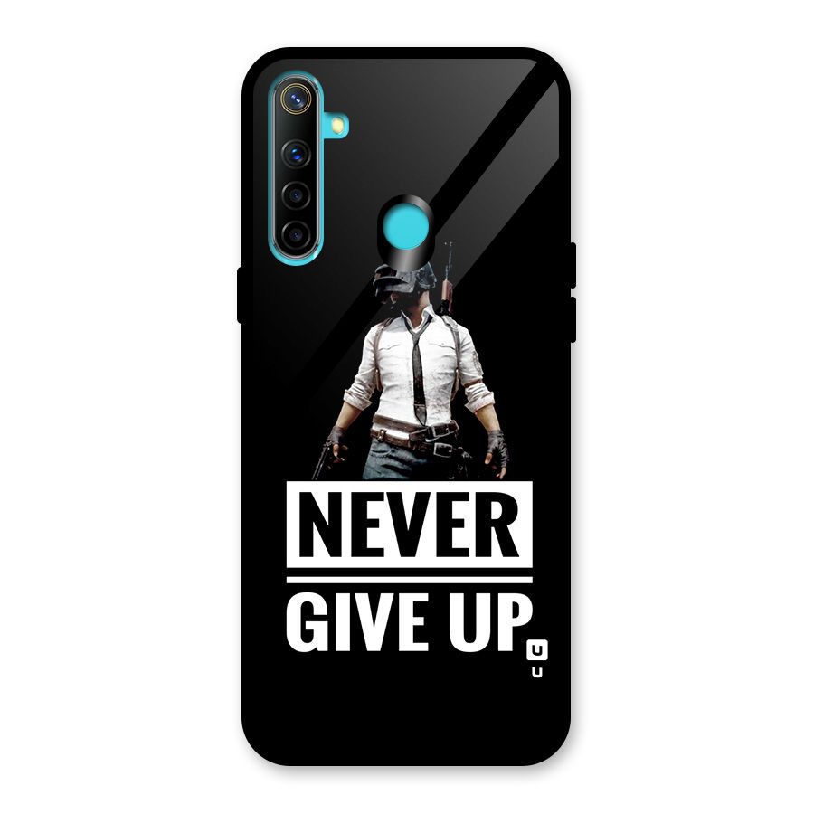Never Giveup Glass Back Case for Realme Narzo 10
