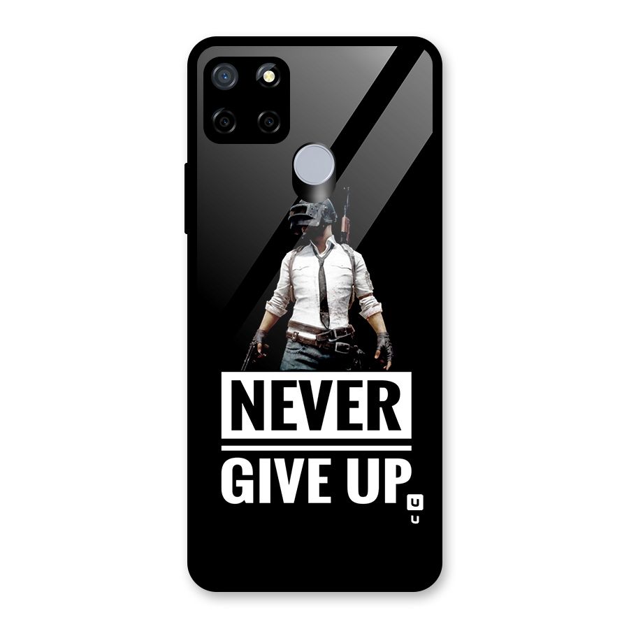 Never Giveup Glass Back Case for Realme Narzo 20