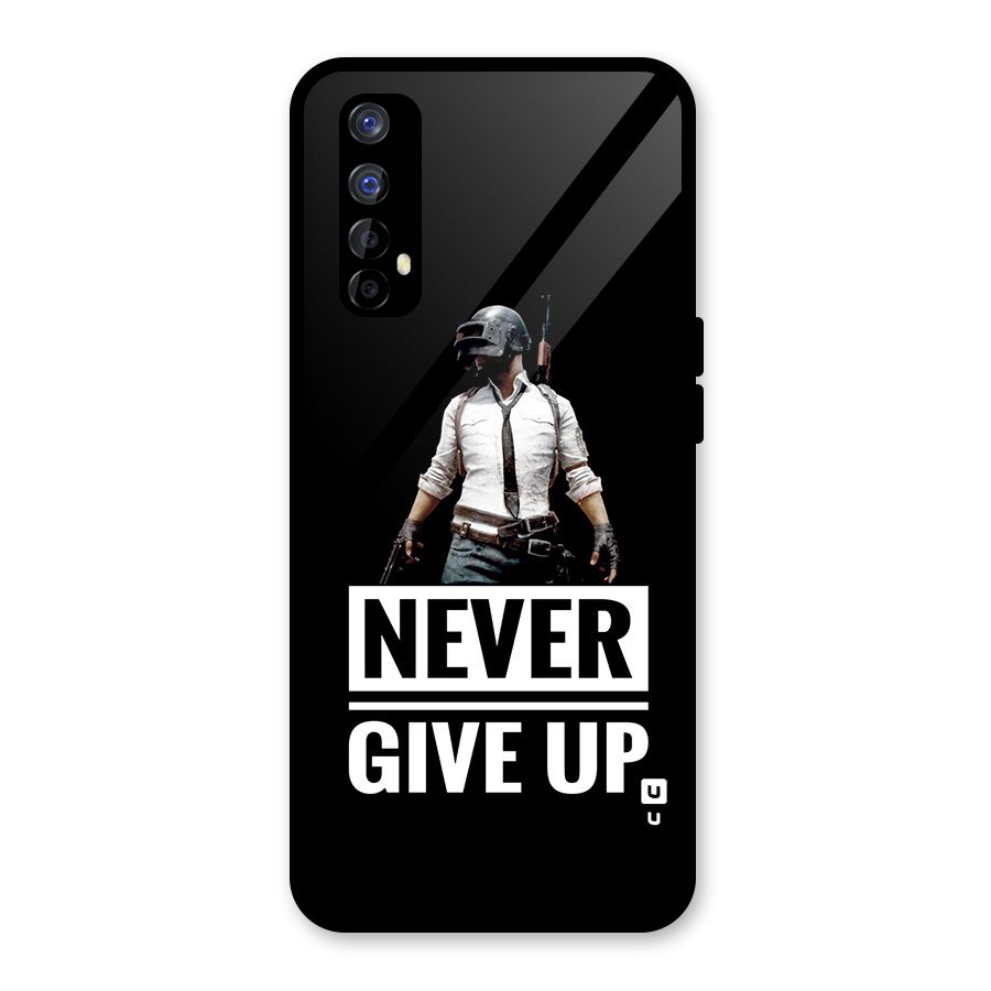 Never Giveup Glass Back Case for Realme Narzo 20 Pro
