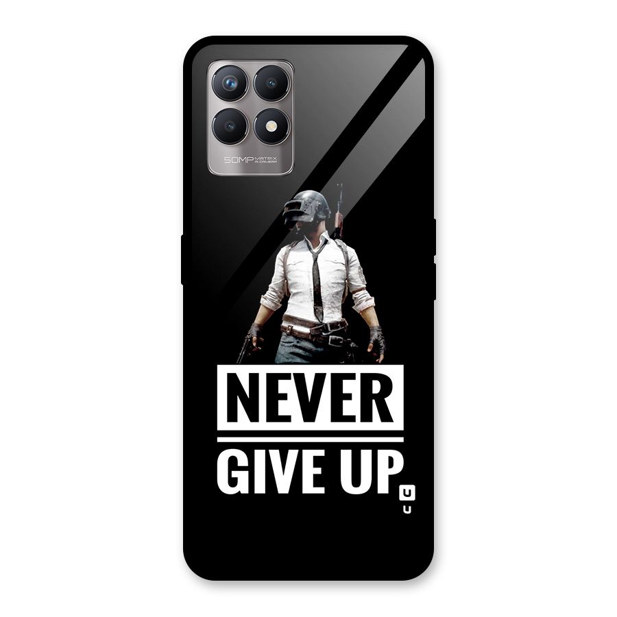 Never Giveup Glass Back Case for Realme Narzo 50