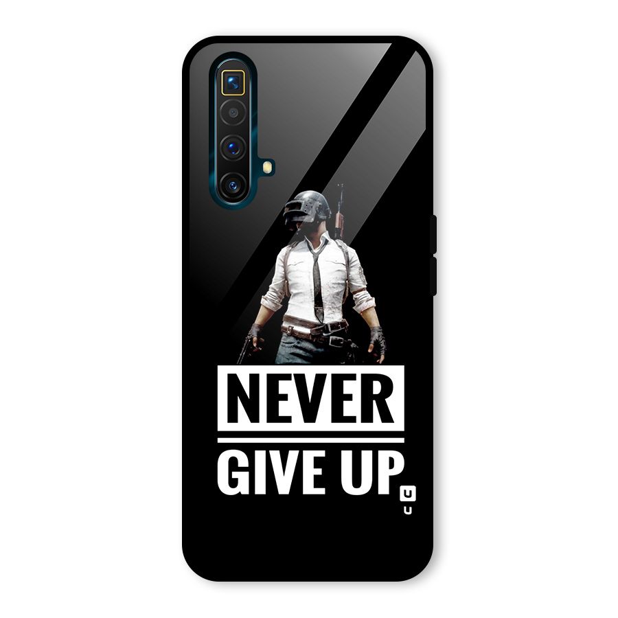 Never Giveup Glass Back Case for Realme X3