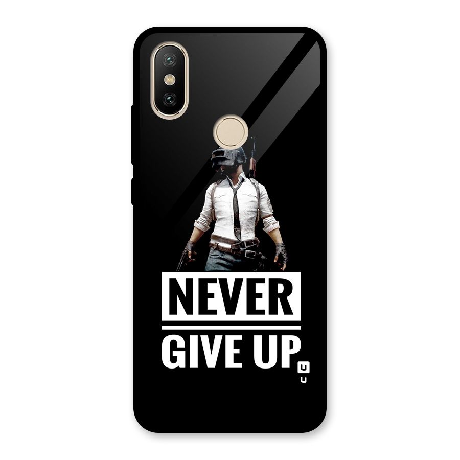 Never Giveup Glass Back Case for Redmi A2