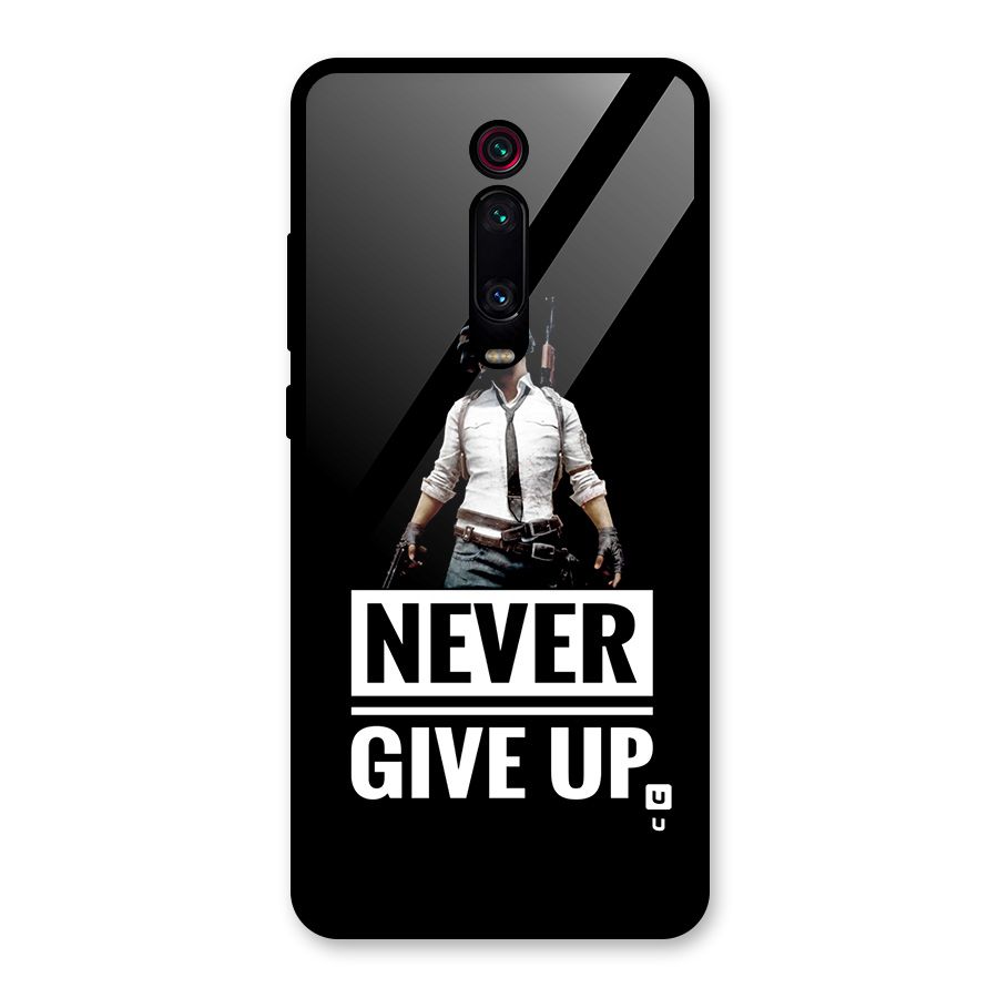 Never Giveup Glass Back Case for Redmi K20