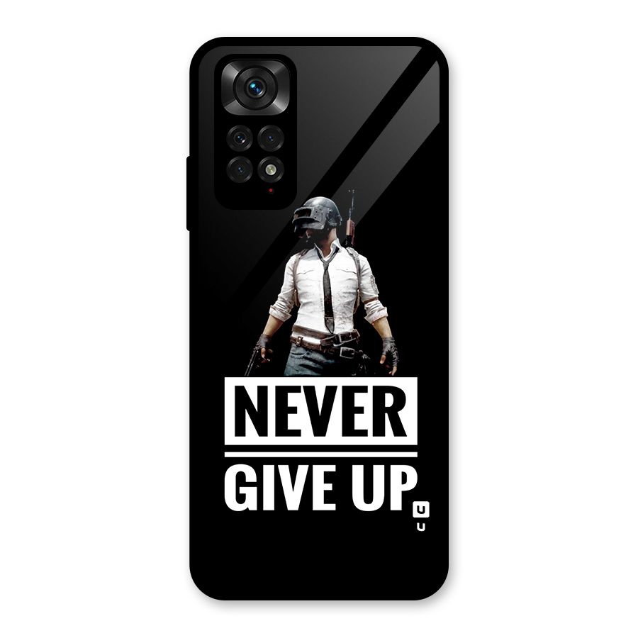 Never Giveup Glass Back Case for Redmi Note 11S