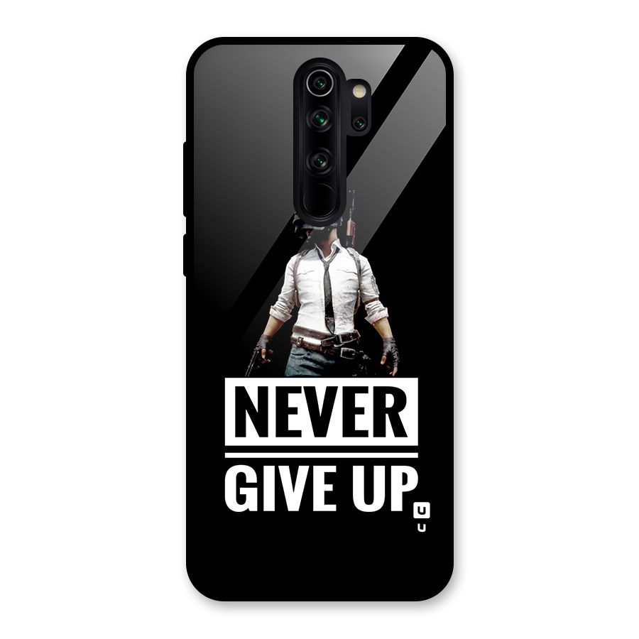 Never Giveup Glass Back Case for Redmi Note 8 Pro