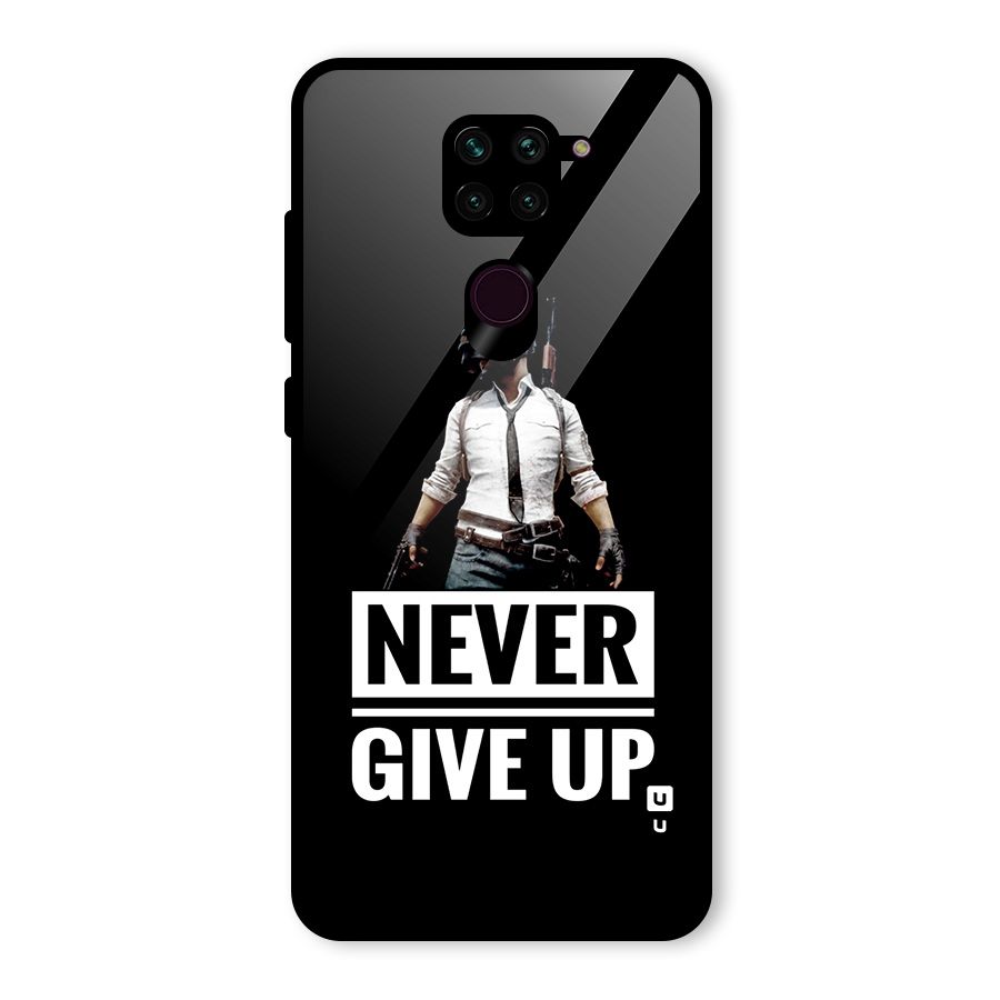 Never Giveup Glass Back Case for Redmi Note 9