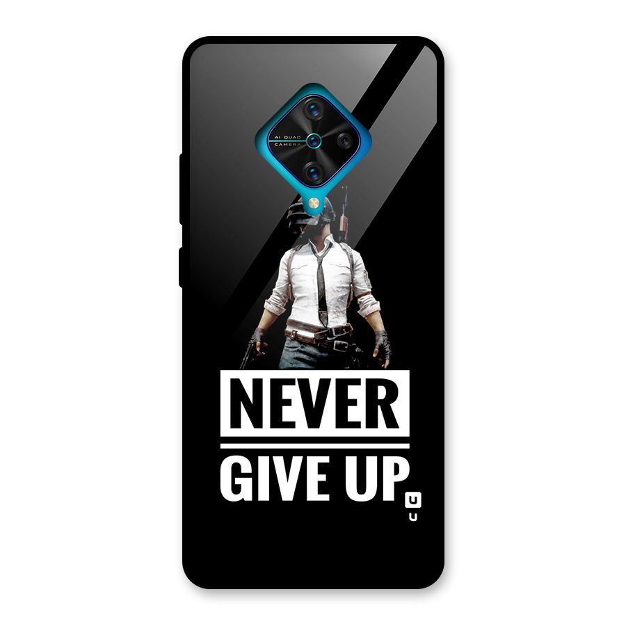Never Giveup Glass Back Case for Vivo S1 Pro