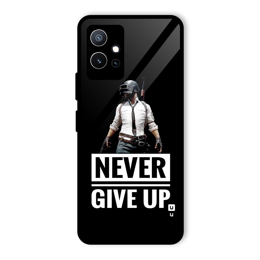 Never Giveup Glass Back Case for Vivo T1 5G