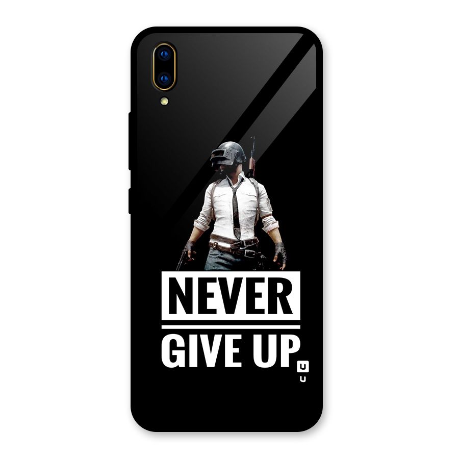 Never Giveup Glass Back Case for Vivo V11 Pro