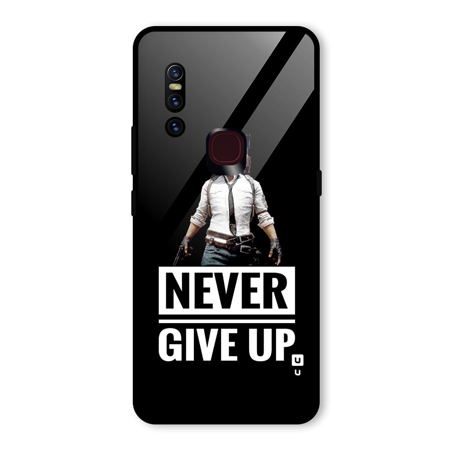 Never Giveup Glass Back Case for Vivo V15