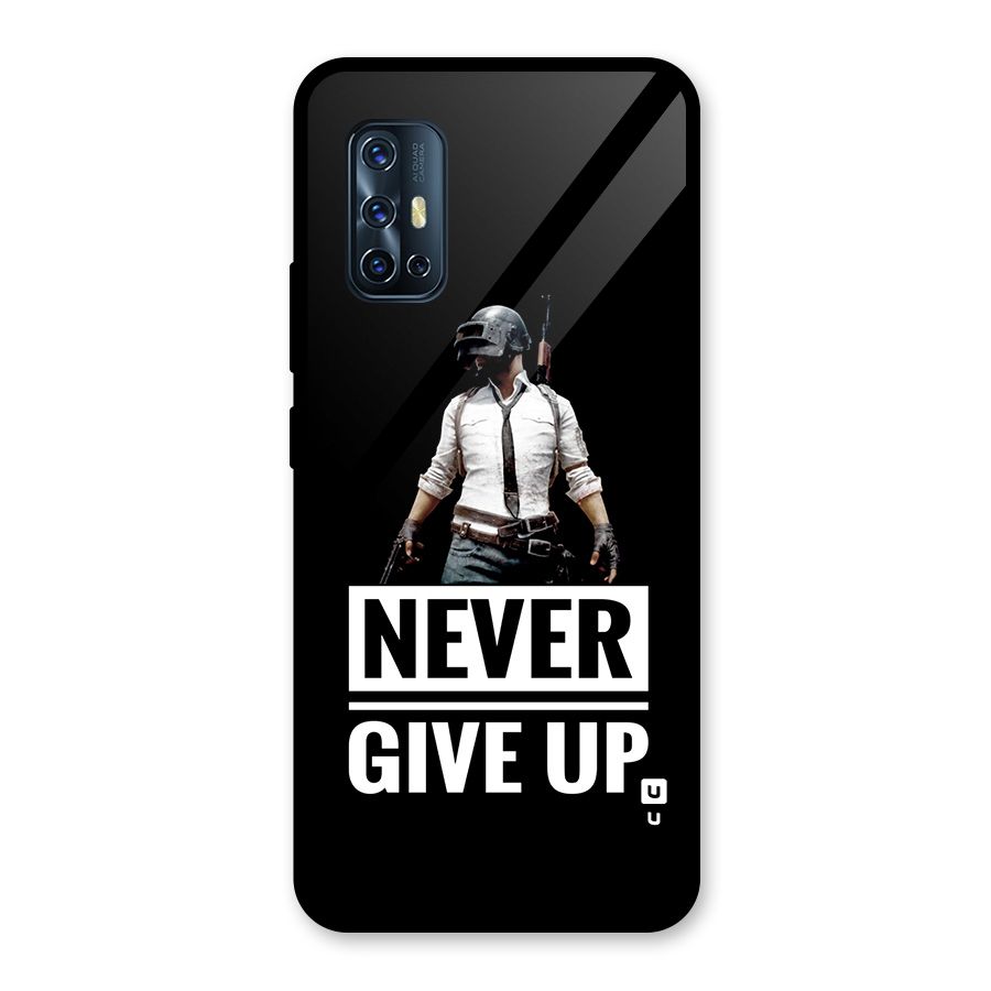 Never Giveup Glass Back Case for Vivo V17