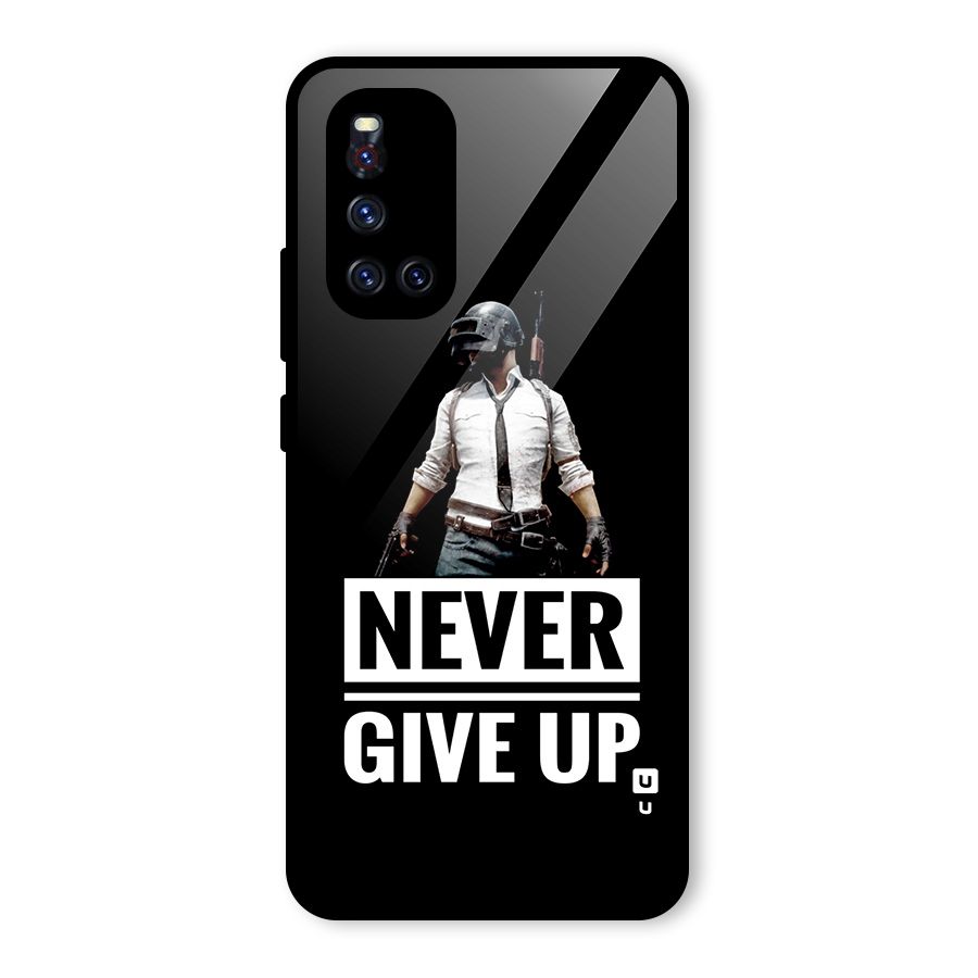Never Giveup Glass Back Case for Vivo V19