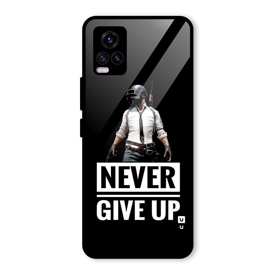 Never Giveup Glass Back Case for Vivo V20