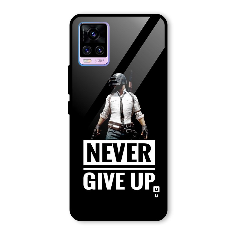 Never Giveup Glass Back Case for Vivo V20 Pro