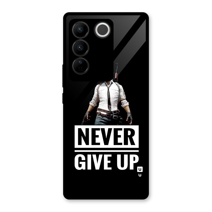 Never Giveup Glass Back Case for Vivo V27