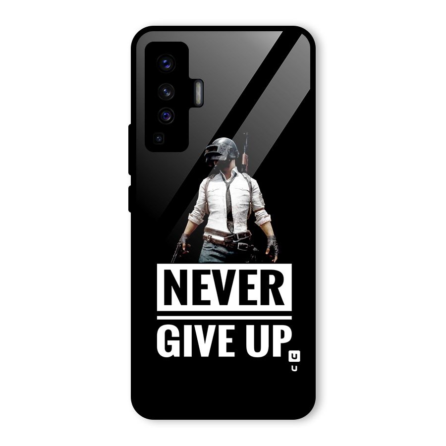 Never Giveup Glass Back Case for Vivo X50