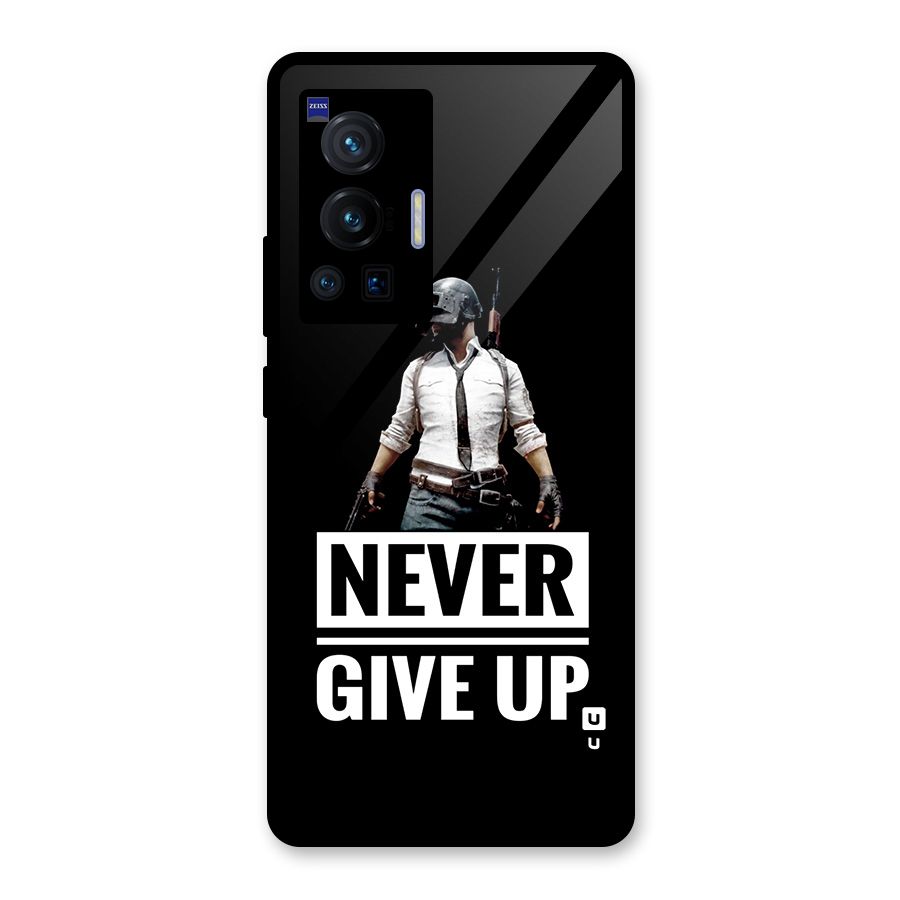 Never Giveup Glass Back Case for Vivo X70 Pro