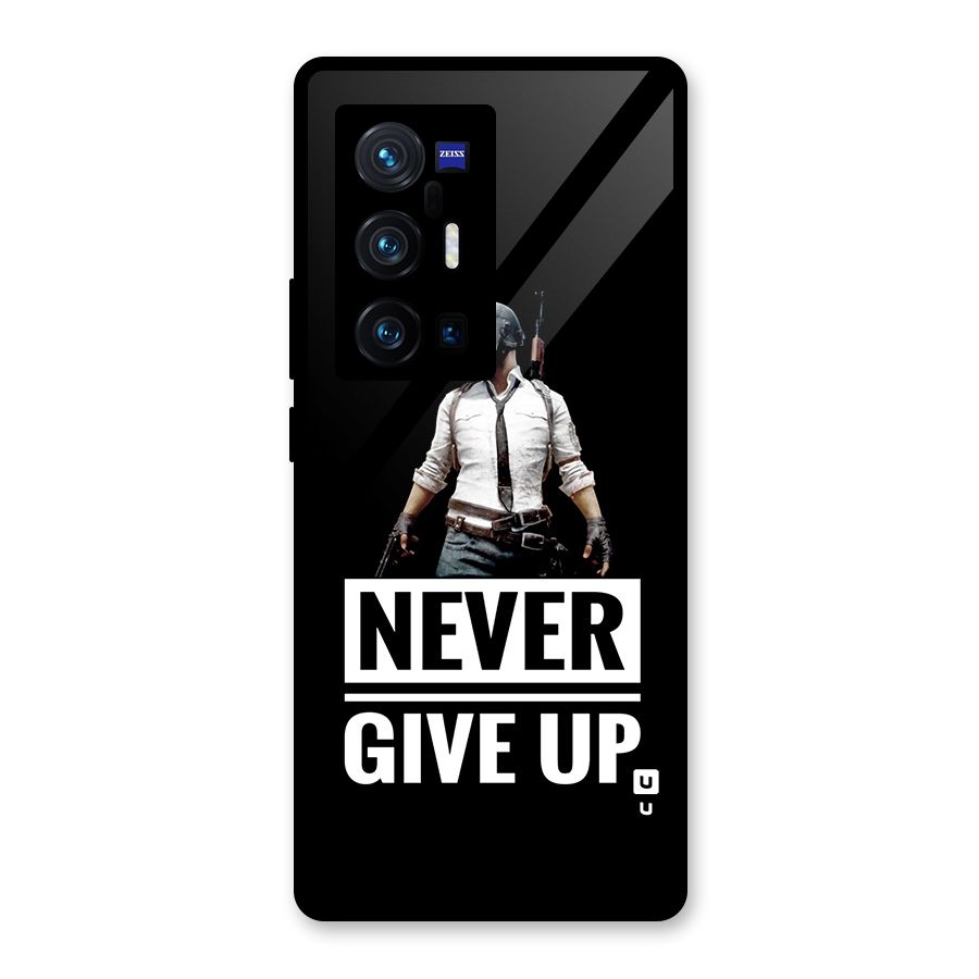 Never Giveup Glass Back Case for Vivo X70 Pro Plus