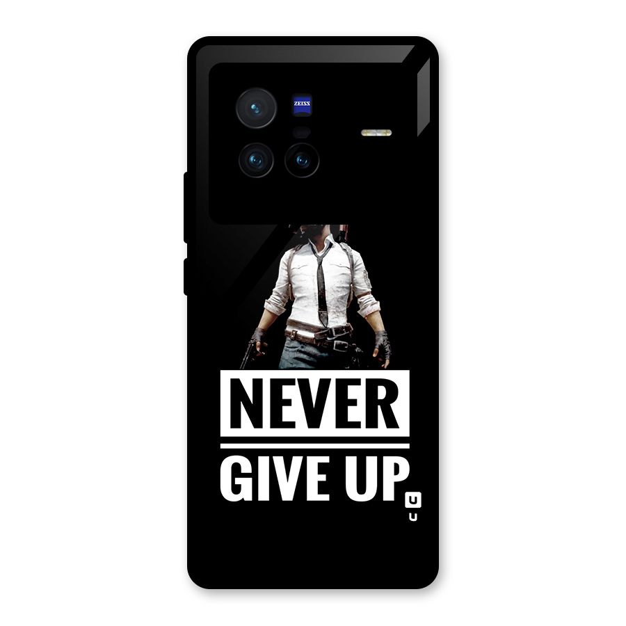 Never Giveup Glass Back Case for Vivo X80