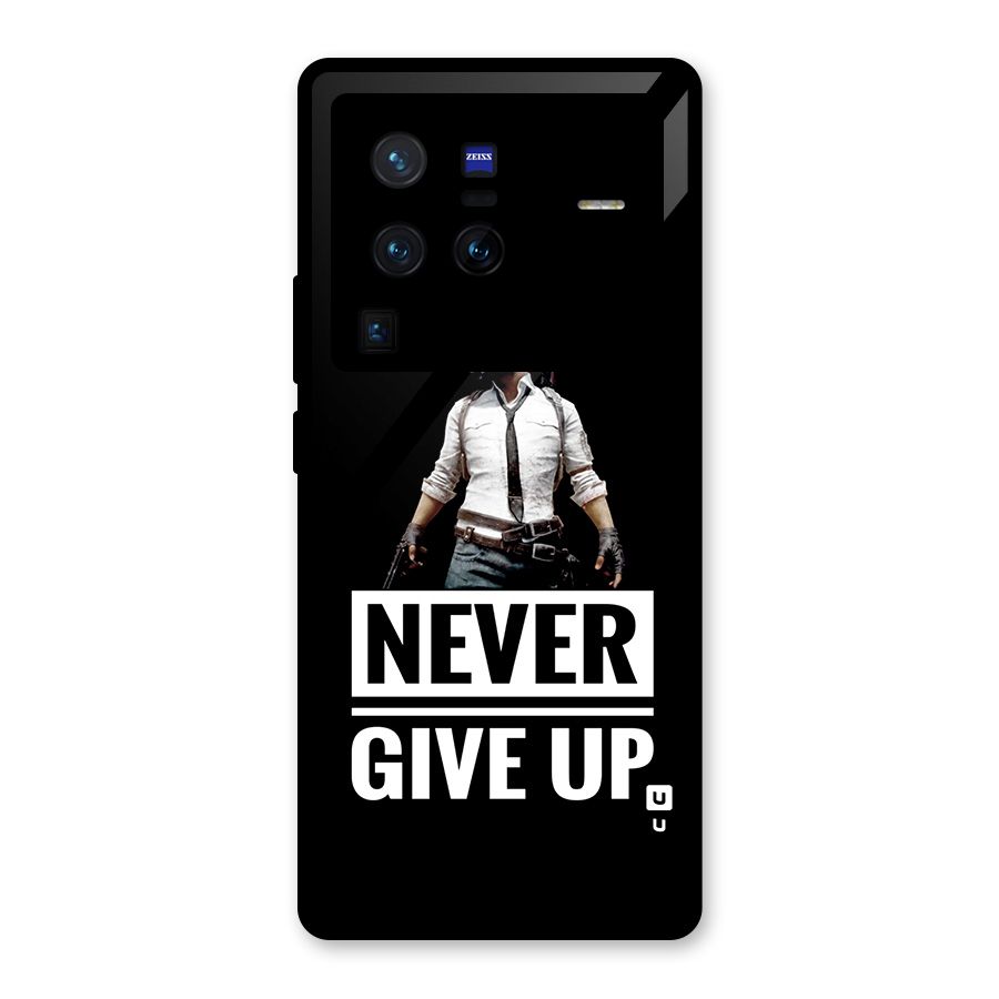 Never Giveup Glass Back Case for Vivo X80 Pro