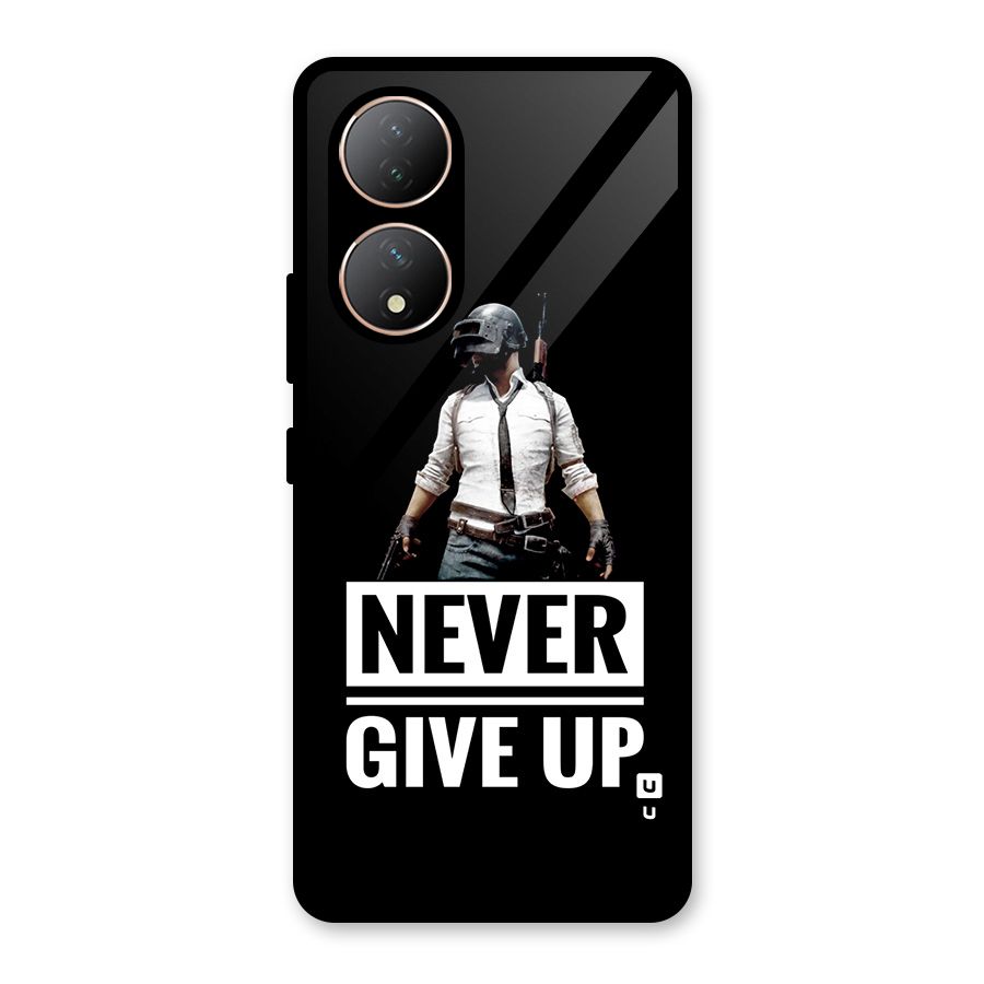 Never Giveup Glass Back Case for Vivo Y100A