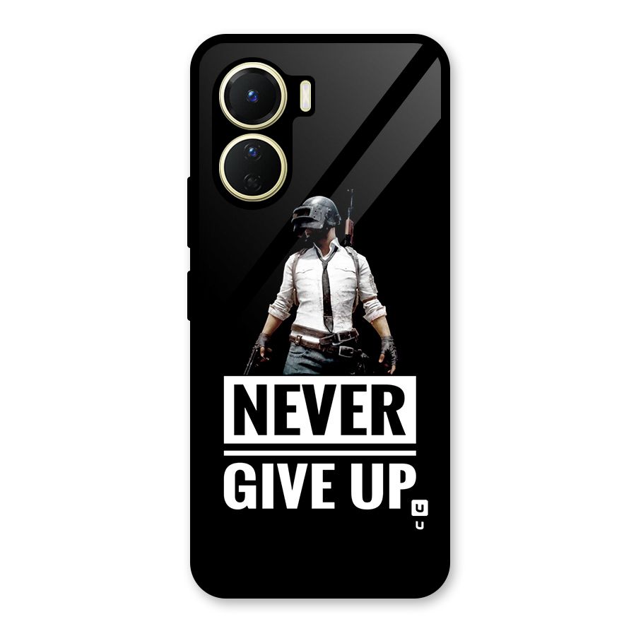 Never Giveup Glass Back Case for Vivo Y16