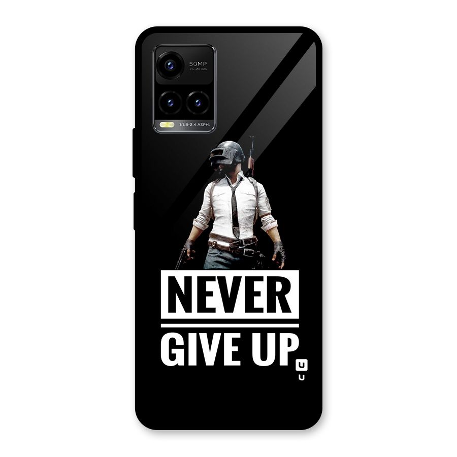 Never Giveup Glass Back Case for Vivo Y21A